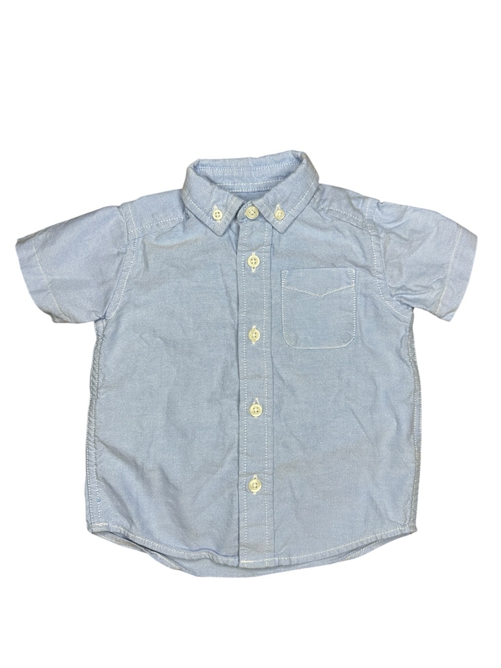 The Children's Place Light Blue Short-Sleeve Button-Down Shirt